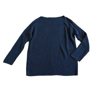 Tommy Bahama Pickford Navy Blue Pullover Sweater Ribbed Boat Neck Size Large